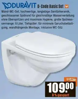 V Baumarkt DURAVIT D-Code Basic Set Angebot