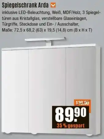 V Baumarkt Jokey Spiegelschrank Arda Angebot