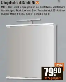 V Baumarkt Jokey Spiegelschrank Kandi LED Angebot