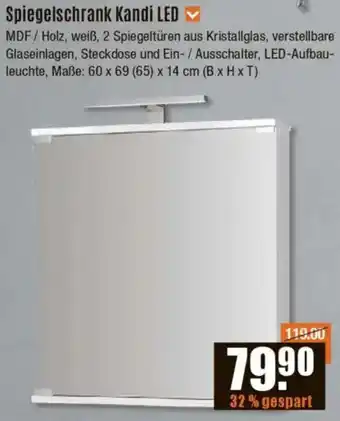 V Baumarkt Jokey Spiegelschrank Kandi LED Angebot