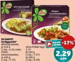 PENNY DU DARFST Fertiggericht Angebot
