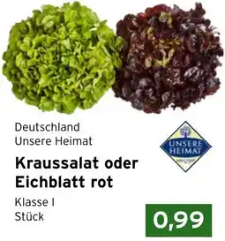 CAP Markt Unsere Heimat Kraussalat oder Eichblatt rot Angebot