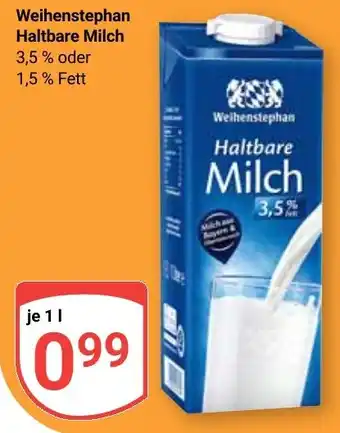 Globus Weihenstephan Haltbare Milch Angebot