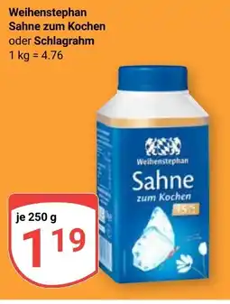 Globus Weihenstephan Sahne zum Kochen oder Schlagrahm Angebot