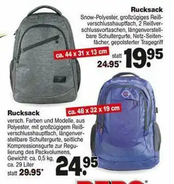 Repo Markt Rucksack Angebot