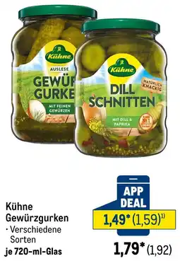 METRO Kühne Gewürzgurken Angebot
