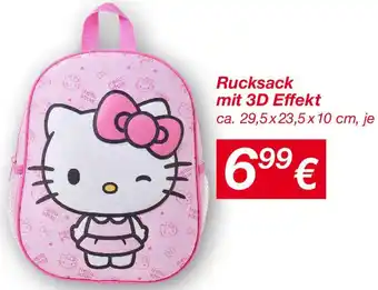 KiK Hello Kitty Rucksack mit 3D Effekt Angebot