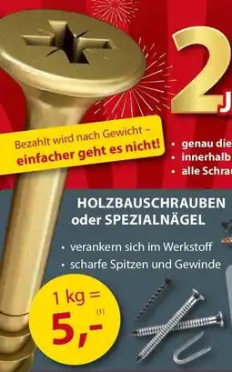 Sonderpreis Baumarkt Holzbauschrauben oder spezialnägel Angebot