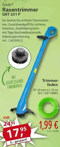 Sonderpreis Baumarkt Güde Rasentrimmer GRT 251 P Angebot