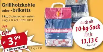 Sonderpreis Baumarkt Grillholzkohle oder -briketts Angebot