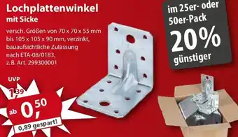 Sonderpreis Baumarkt Lochplattenwinkel mit Sicke Angebot