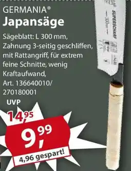 Sonderpreis Baumarkt GERMANIA Japansäge Angebot
