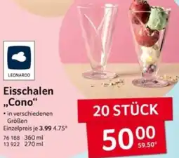 Selgros LEONARDO Eisschalen ,,Cono" Angebot