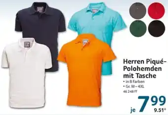 Selgros Herren Piqué Polohemden mit Tasche Angebot