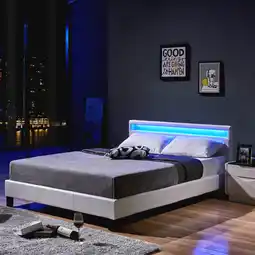 Netto Marken-Discount HOME DELUXE LED Bett Astro inkl. Matratze versch. Größen und Farben - Weiss Angebot