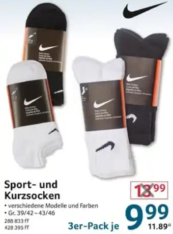 Selgros Nike Sport- und Kurzsocken Angebot