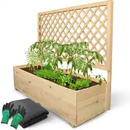 Netto Marken-Discount holz4homeÂ Pflanzkasten mit Rankgitter XL Angebot