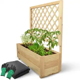 Netto Marken-Discount holz4homeÂ Pflanzkasten mit Rankgitter M Angebot