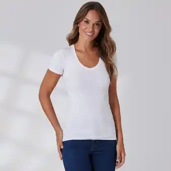 NKD Damen-T-Shirt mit V-Ausschnitt Angebot