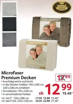 Selgros GOZZE Microfaser Premium Decken Angebot