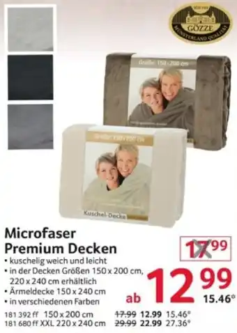 Selgros GOZZE Microfaser Premium Decken Angebot