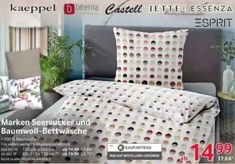 Selgros Marken Seersucker und Baumwoll-Bettwäsche Angebot