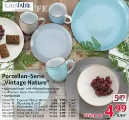 Selgros CREATABLE Porzellan-Serie ,,Vintage Nature" Angebot
