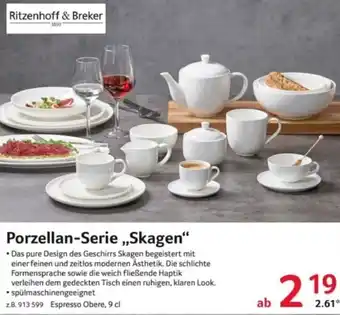 Selgros Ritzenhoff & Breker Porzellan-Serie ,,Skagen" Angebot