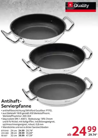 Selgros Quality Antihaft Servierpfanne Angebot