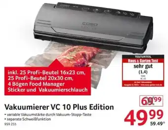 Selgros Caso Vakuumierer VC 10 Plus Edition Angebot