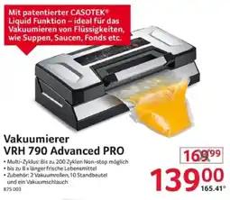 Selgros Caso Vakuumierer VRH 790 Advanced PRO Angebot