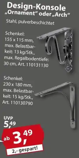 Sonderpreis Baumarkt Design-Konsole Angebot