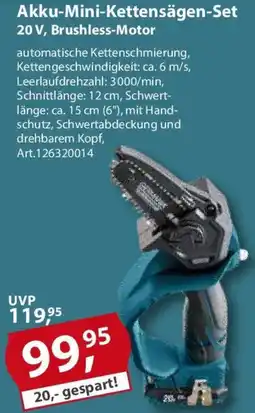 Sonderpreis Baumarkt GERMANIA Akku-Mini-Kettensägen-Set Angebot