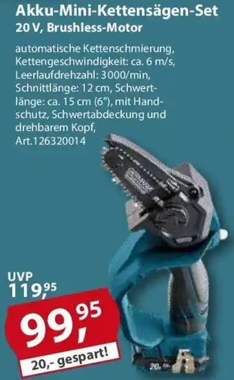 Sonderpreis Baumarkt GERMANIA Akku-Mini-Kettensägen-Set Angebot