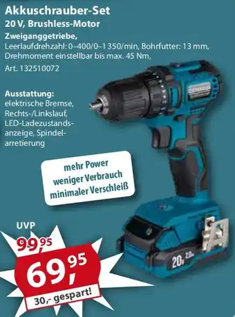 Sonderpreis Baumarkt GERMANIA Akkuschrauber-Set Angebot