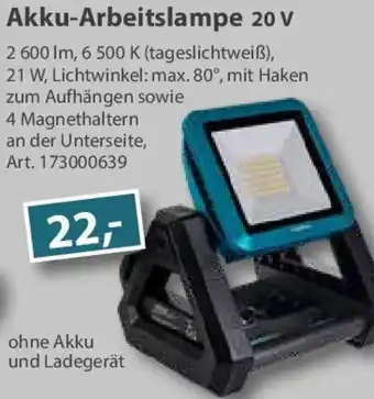 Sonderpreis Baumarkt GERMANIA Akku-Arbeitslampe 20 V Angebot