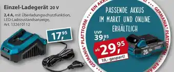Sonderpreis Baumarkt GERMANIA Einzel-Ladegerät 20 V Angebot