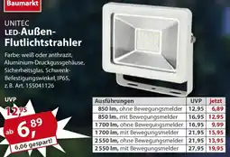 Sonderpreis Baumarkt UNITEC LED-Außen Flutlichtstrahler Angebot