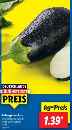 Lidl Auberginen, lose Angebot