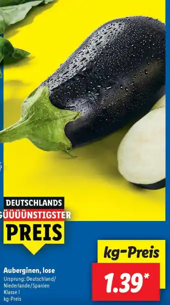 Lidl Auberginen, lose Angebot