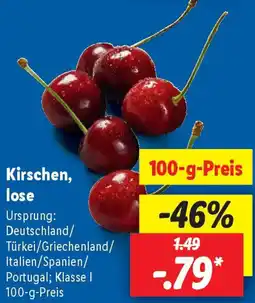 Lidl Kirschen, lose Angebot