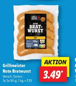Lidl Grillmeister Rote Bratwurst Angebot