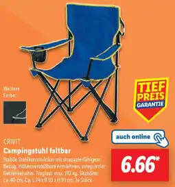 Lidl CRIVIT Campingstuhl faltbar Angebot