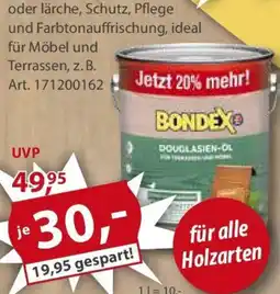 Sonderpreis Baumarkt BONDEX versch. Öle Angebot