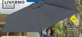 Lidl LIVARNO home Sonnenschirm mit Kurbel Angebot