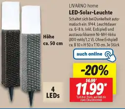 Lidl LIVARNO home LED-Solar-Leuchte Angebot