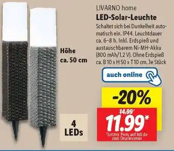 Lidl LIVARNO home LED-Solar-Leuchte Angebot