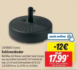 Lidl LIVARNO home Schirmständer Angebot