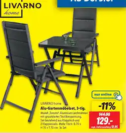 Lidl LIVARNO home Alu-Gartenmöbelset, 3-tlg. Angebot
