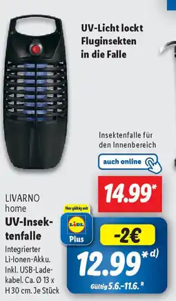 Lidl LIVARNO home UV-Insek- tenfalle Angebot